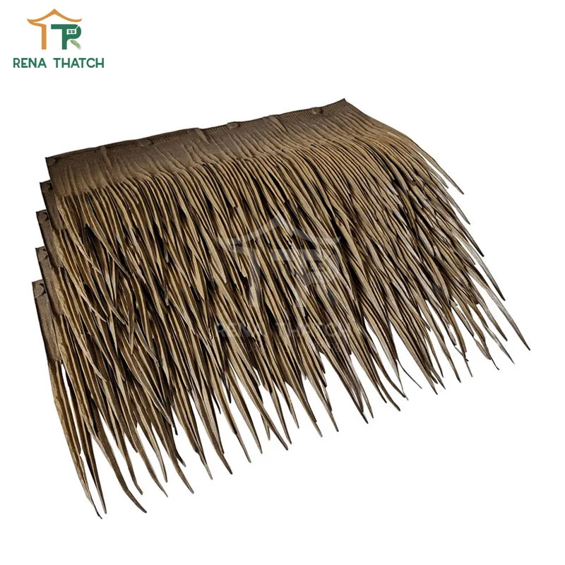 Synthetic palapa palm thatch roof artificial synthetic tiki thatch beach umbrella thatch techo de paja sintetica