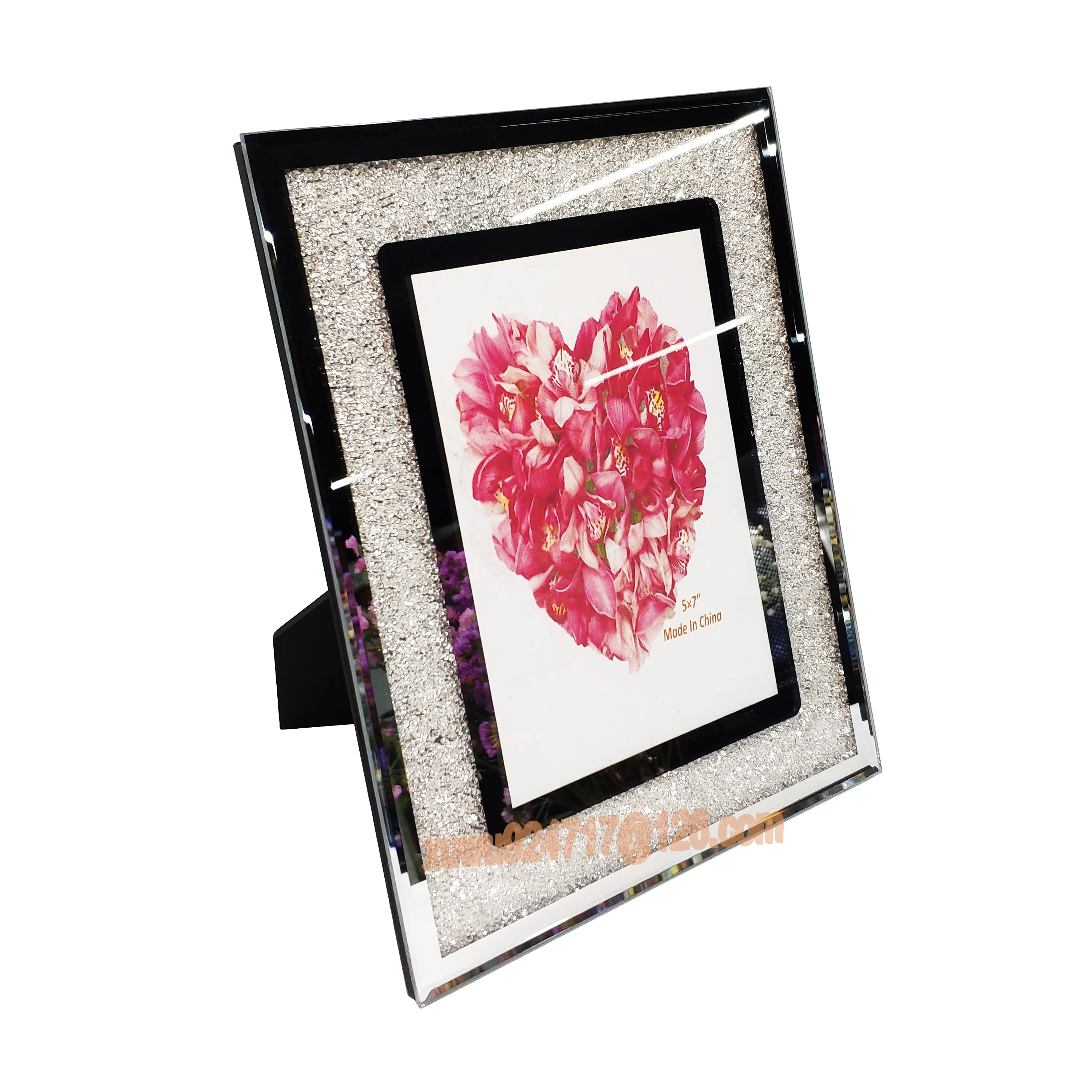 Luxury Colorful Crystals Photo Frame Glass Crystals Diamond Picture Frame Europe Style Glass Photo Frame