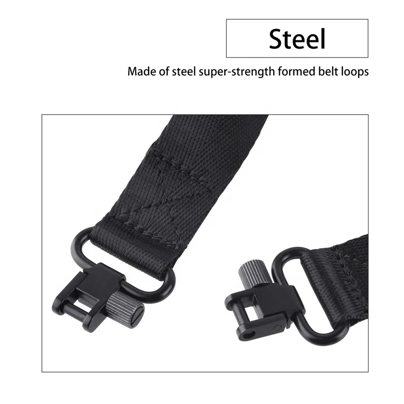 MZJ Optics 2 Point Sling with QD Sling Swivel Tactical Shoulder Strap Adjustable Multi Grab Rope Hunting Accessories