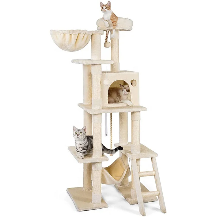 Whole sale price cat tree for indoor cats modern pet activity tower high quality cat tree