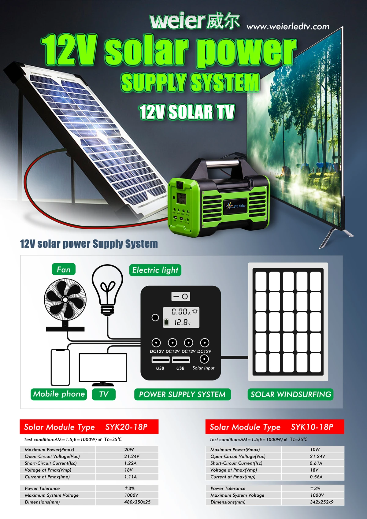 Weier Manufacturer solar tv dc 12v 32 inch 19 inch led tv 24 inch TV televisions