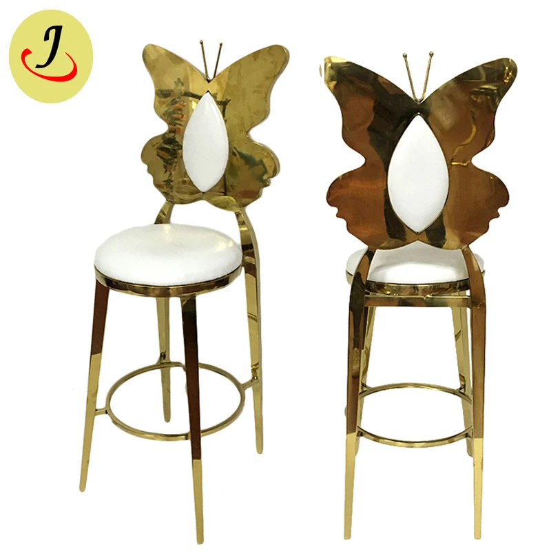 Factory supply classical style round back golden bar chair