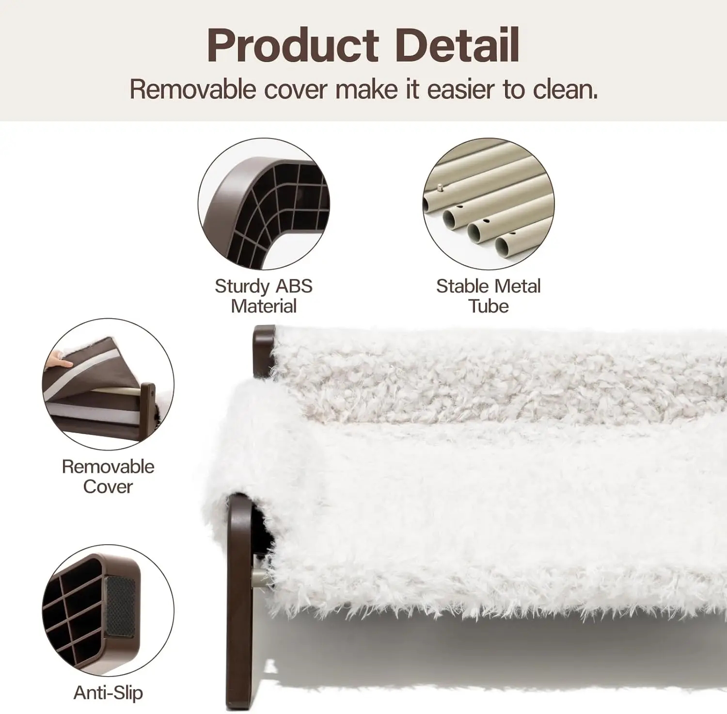 Raised Cat Beds  Couch Elevated Cat Bed Small Dog Bed for Kitty Puppy Small Pets Washable Cat Sofa