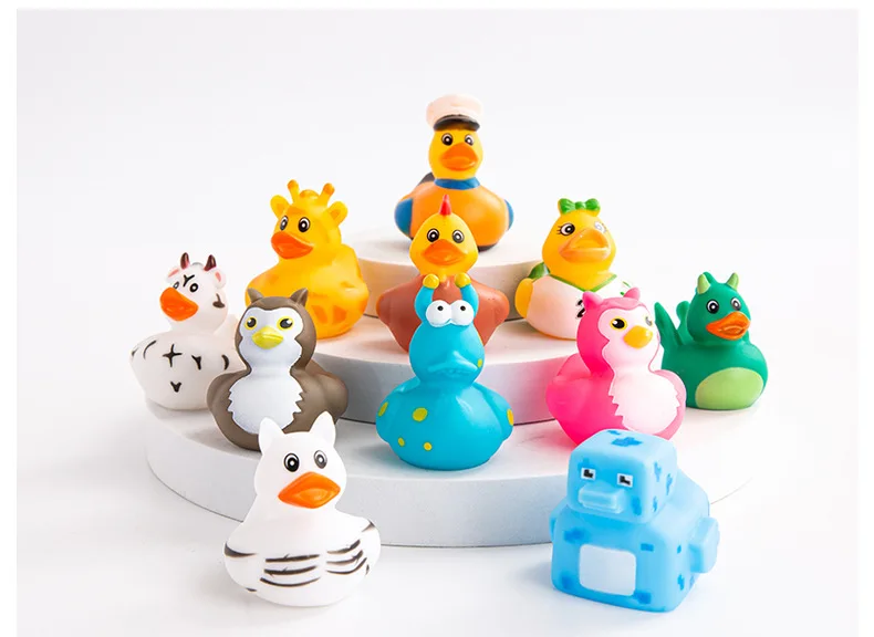 Funny & Custom Logo Bulk-Packed Mini Cute Rubber Duck Baby Bath Toy PVC Material for Bathroom Use