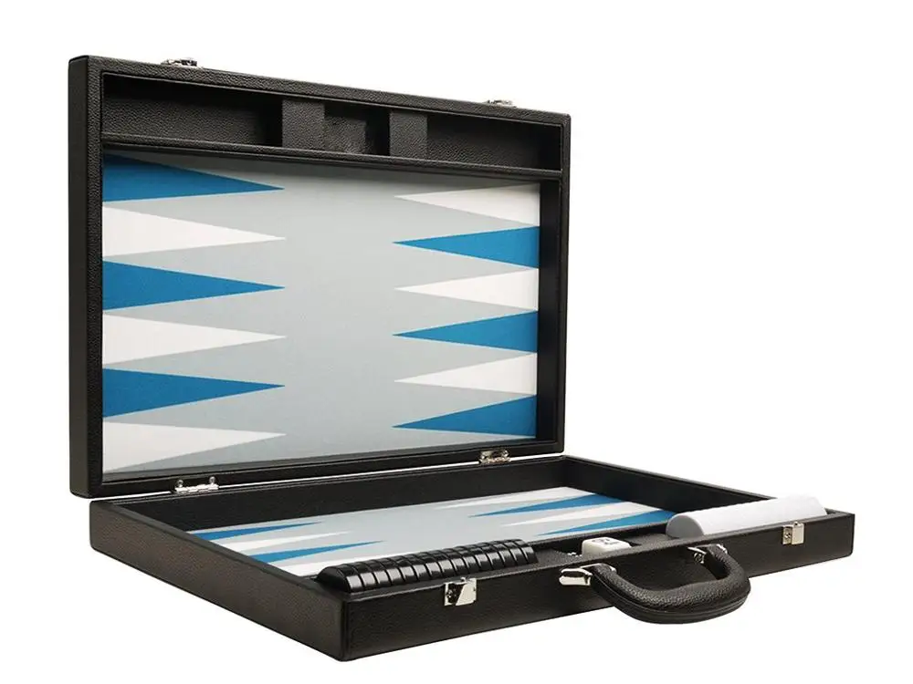 Customized Luxury Board Game Case Leather Backgammon Set with small medium and large specifications