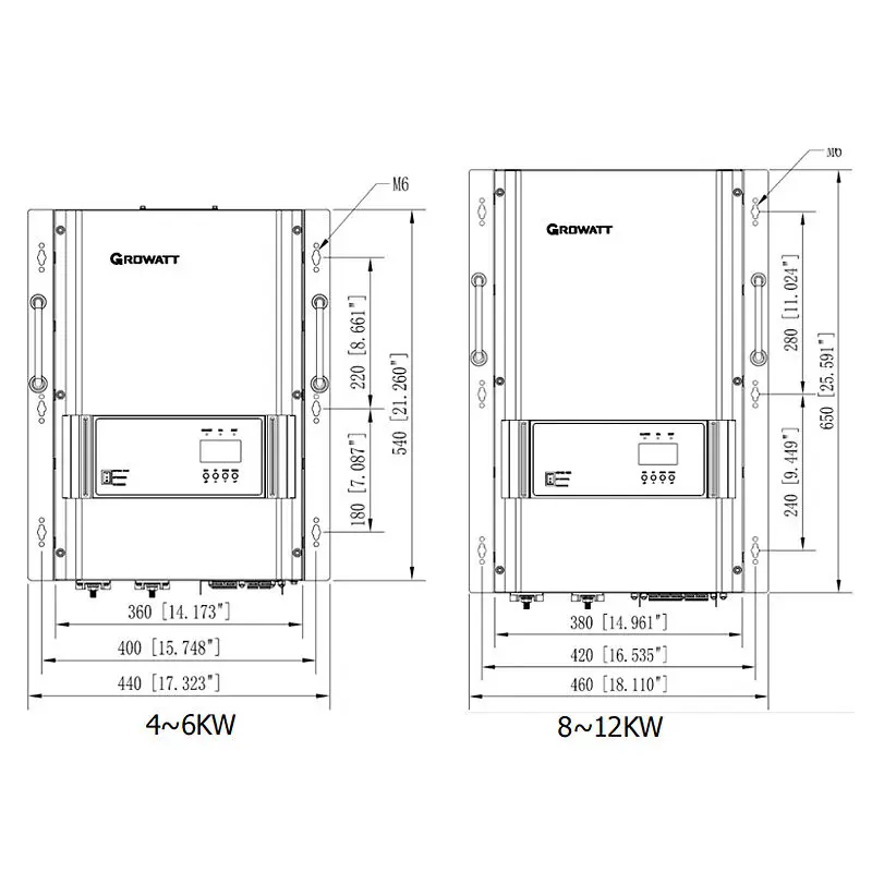 Growatt SPF 4-12KT HVM 6KW 8KW 10KW 12KW инвертор без сетки 12000 Вт MPPT солнечный с батареей 48VDC