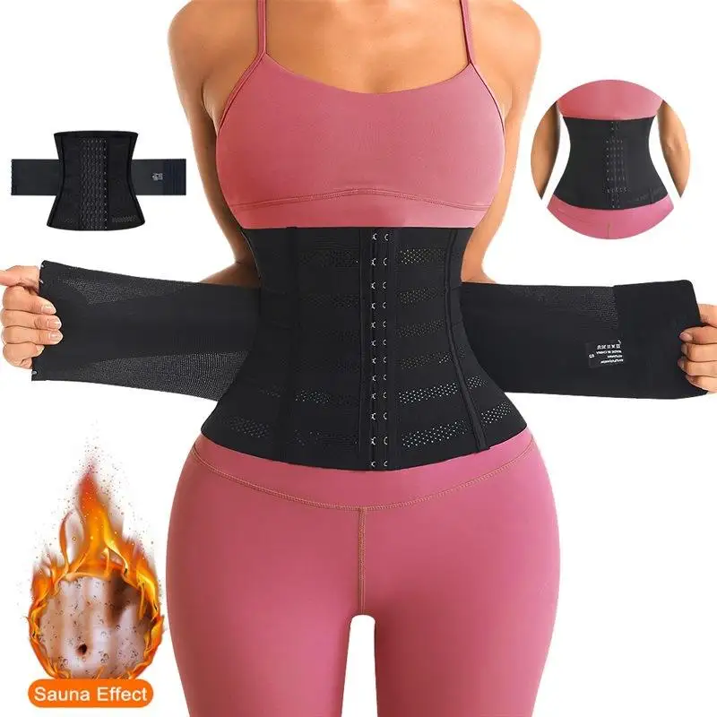 Latex Women Plus Size Belly Girdle Tummy Control Waist Trimmer Cincher Corset Wrap Belt Waist Trainer Shaper Shapewear