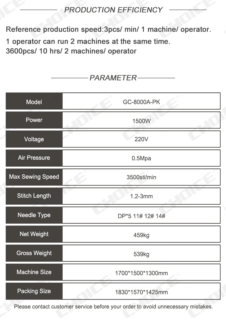 GC-8000A-PK computerized heavy duty semi-automatic sleeve placket sewing machine for shirt