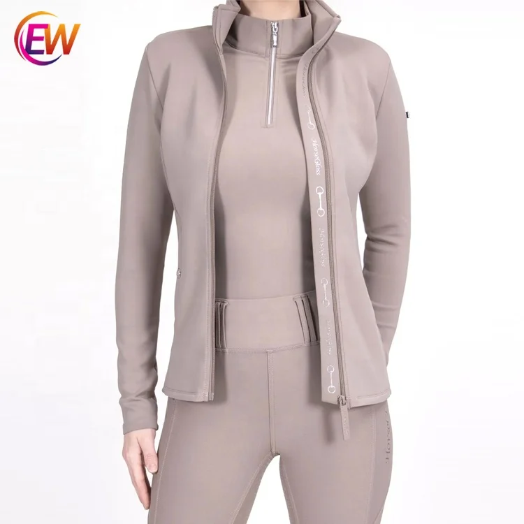 EW Horse Women Equestrian Clothing Lightweight 4-way stretch Horse Riding Jackets Rihanna Frappuccino Jackets