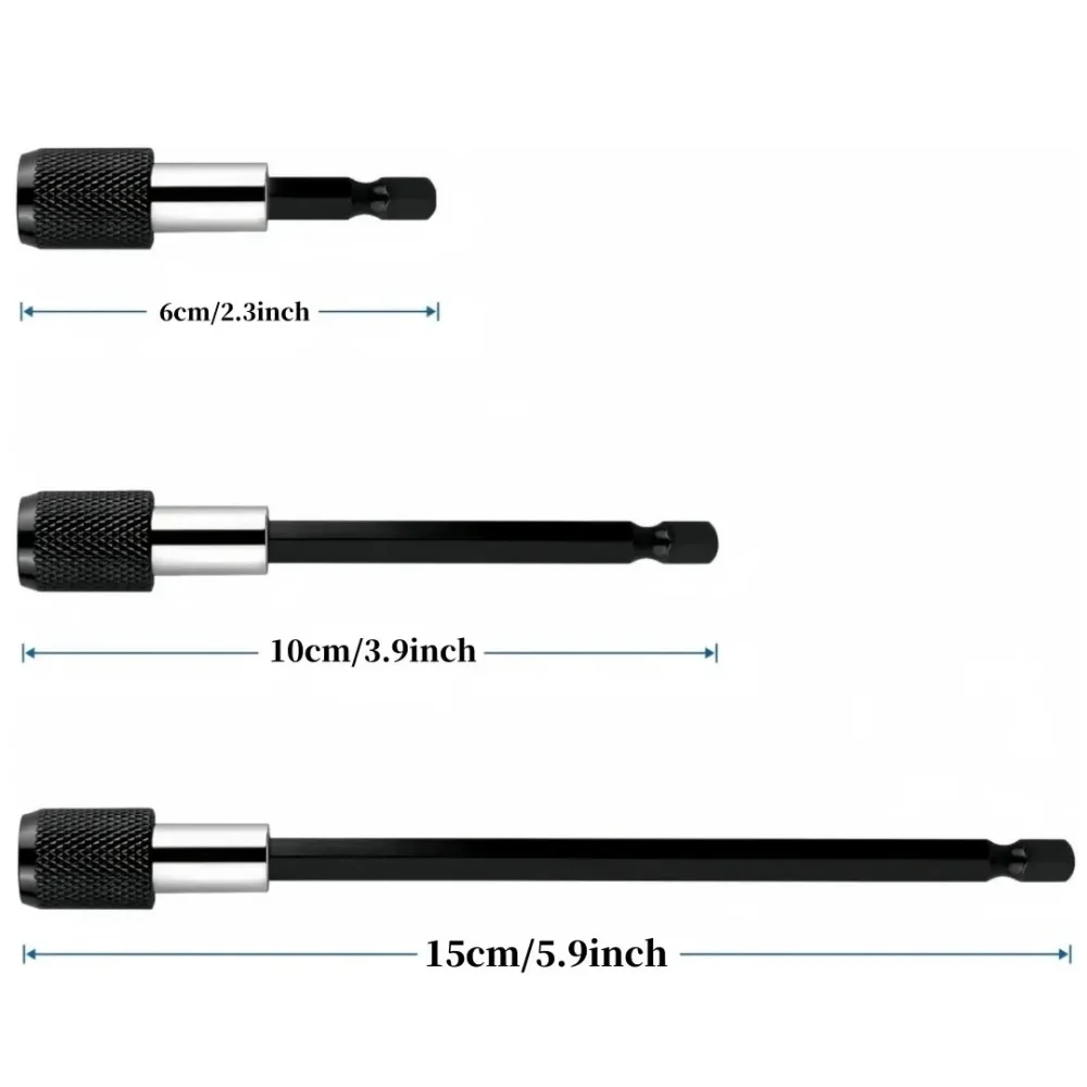3pcs 1/4 Inch Hex Shank Quick Release Bar Socket Set DIY Power Tool Accessories Handheld Screw Nut DrillDriver OEM Customization
