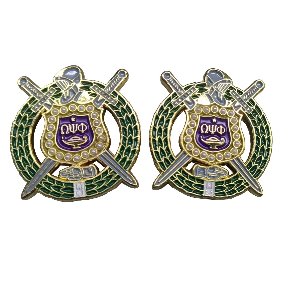 New Custom Design No Minimum Metal Freemasonry Symbol Soft Enamel Masonic Lapel Pin Badge With Pearl