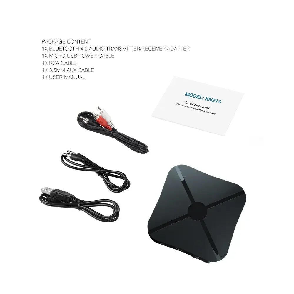 HG BT5.0 Bluetooth Receiver Transmitter Low Latency 3.5mm AUX 2 In 1 Wireless Audio Adapter for Car