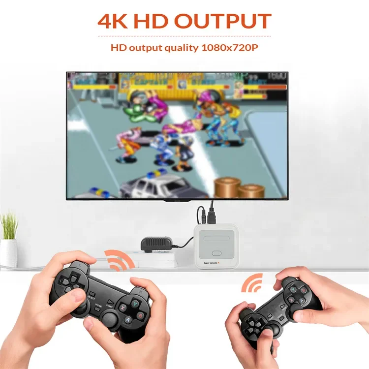 M8 4K Mini Consola Box Retro TV Video Game Console 2.4G Wireless Gamepad Game Player Game Stick For FC Games Format