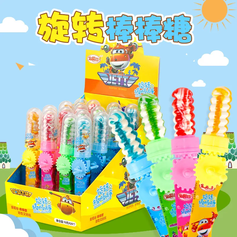 New Arrival Rainbow Swirl Pop Toy Hard Lollipop Candy Swirl Lollipop