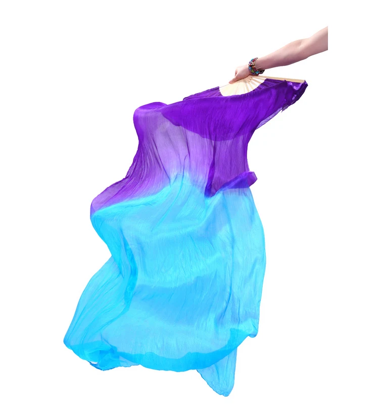 Шелковая Фата для танца живота разных цветов, для взрослых и детей