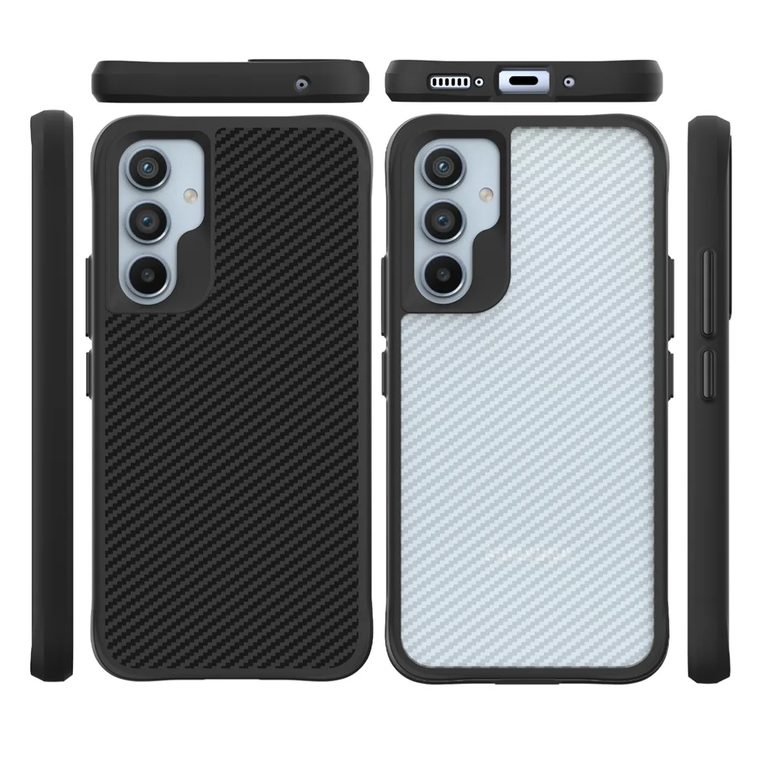 Полупрозрачный Гибридный чехол из углеродного волокна для телефона Samsung Galaxy A54 A34 A14 5G прочный защитный армированный чехол