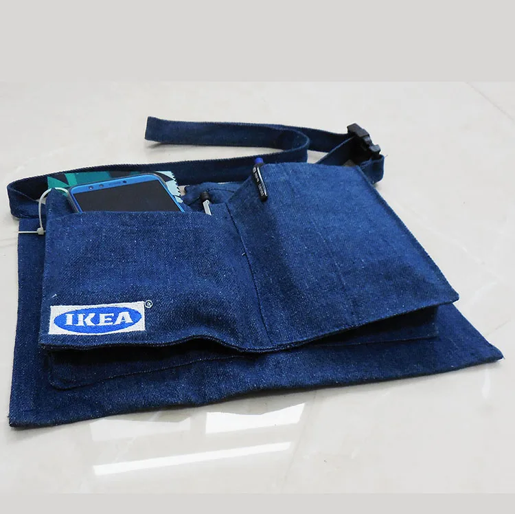 Denim Waist Apron with Pockets