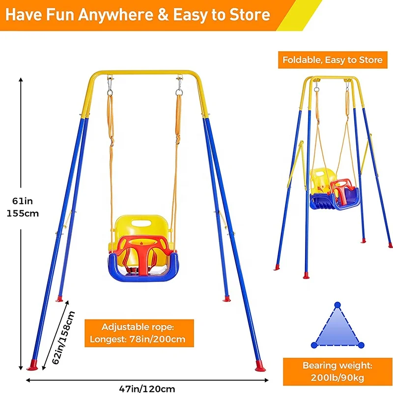 Best Quality Outdoor Kids Playground Swing Set Equipment Garden Furniture Swing Frame For Children Nest Swing For Kids
