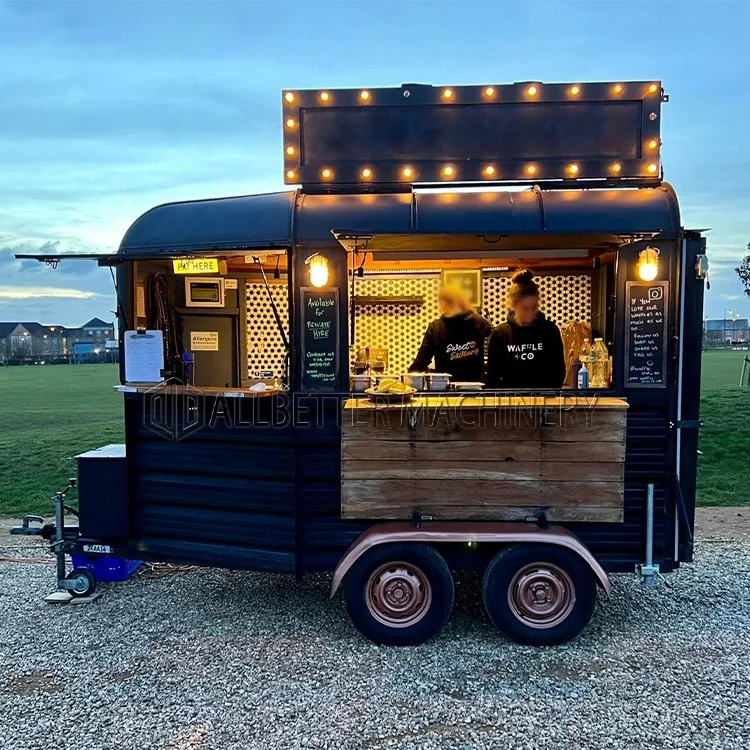 Restaurant Horse Food Truck Custom Size Grill Equipment Mobile Kitchen Van Fast Food Trailer Mobile Tacos Truck Coffee Carts