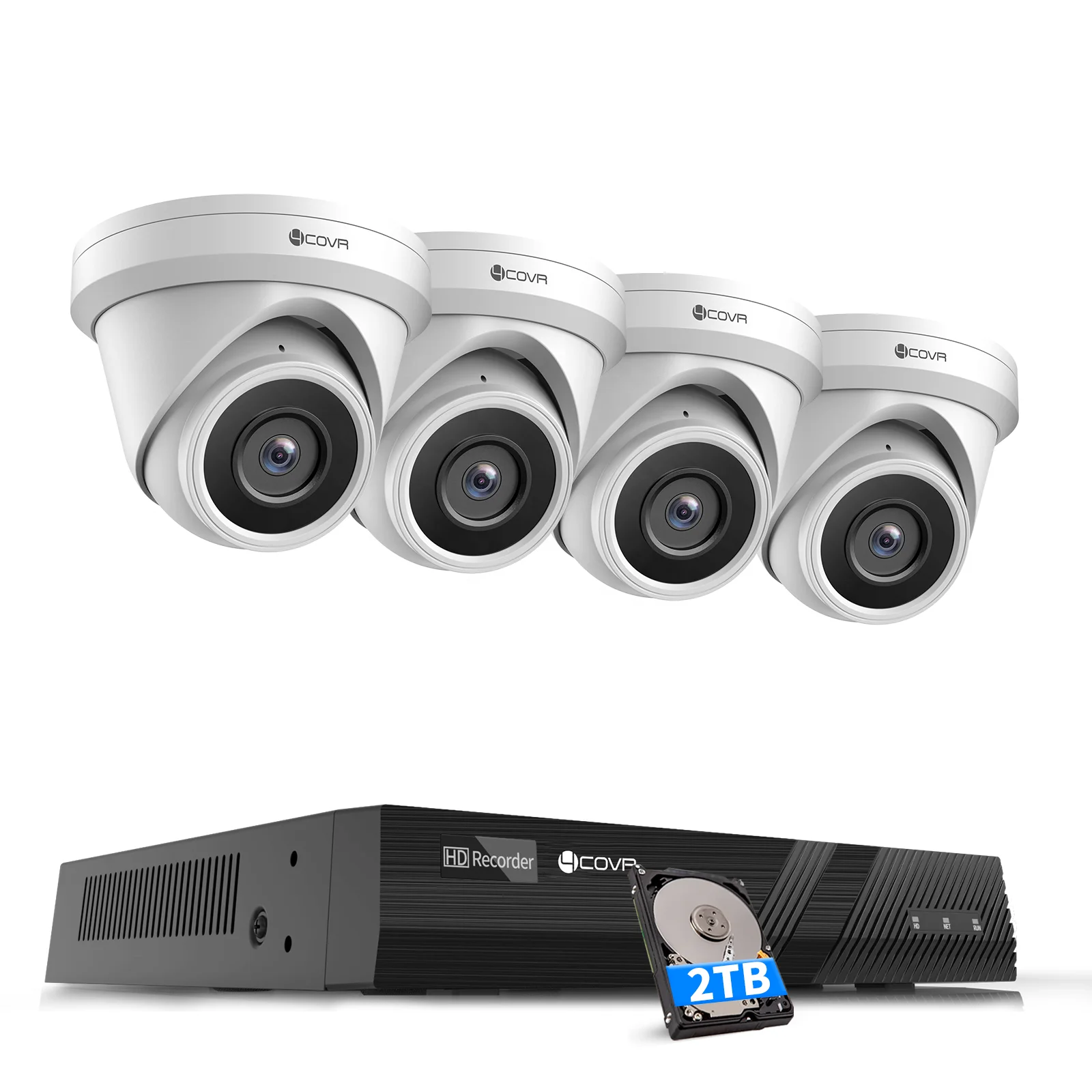 4X5 Мп камера наружная башня 8-канальная PoE NVR AI Person Detection Встроенный микрофон ночного видения Домашняя безопасность cctv система 4 камеры