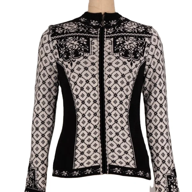 New designed merino wool womens sweater long sleeve cardigan