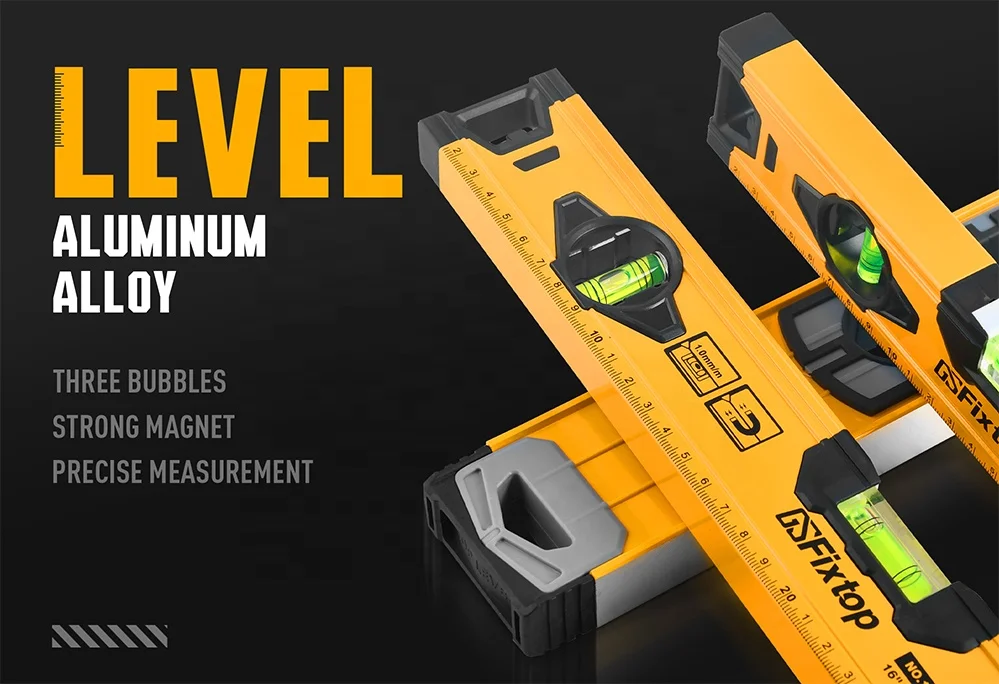 GSFIXTOP Engineers Portable Wooden Level Indicator with Bubble Level Compact Design wooden spirit level