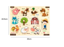 Educational Toy  Enjoy Alphabet Puzzles wooden upper case letter and number learning board toy for kids toddlers boys girls