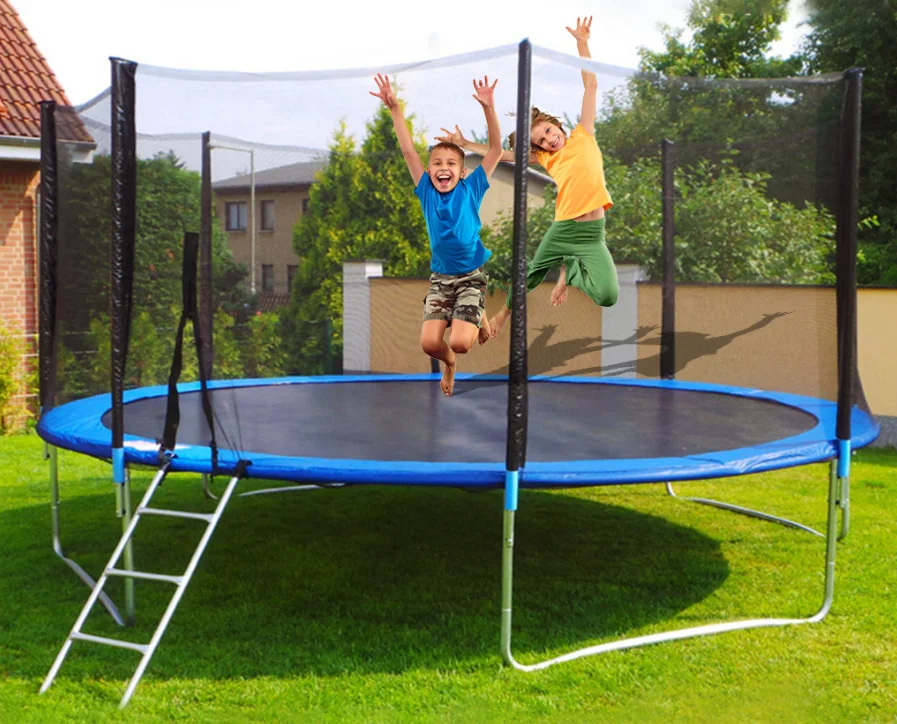 Kid trampoline 12ft buy backyard aldi trampoline outdoor with safety net trampolines