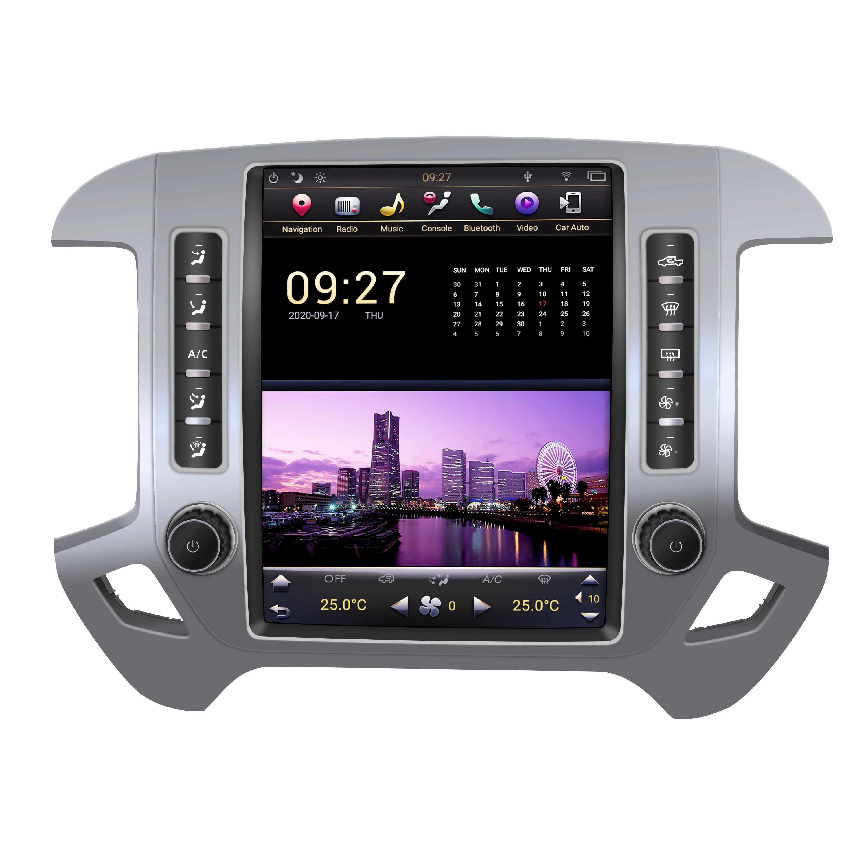 PX6 Car Audio Multimedia Player GPS Navigation Radio Tesla Style Touch Screen for Chevy Silverado GMC SIERRA 2014 - 2019