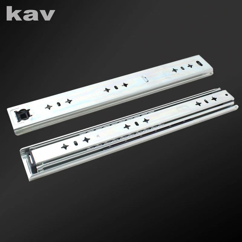 Full Extension Soft Close 53mm Width Heavy Duty Drawer Slides Modern Zinc Pocket Door System Cabinet Kitchen 5 Sets/ctn 90KG
