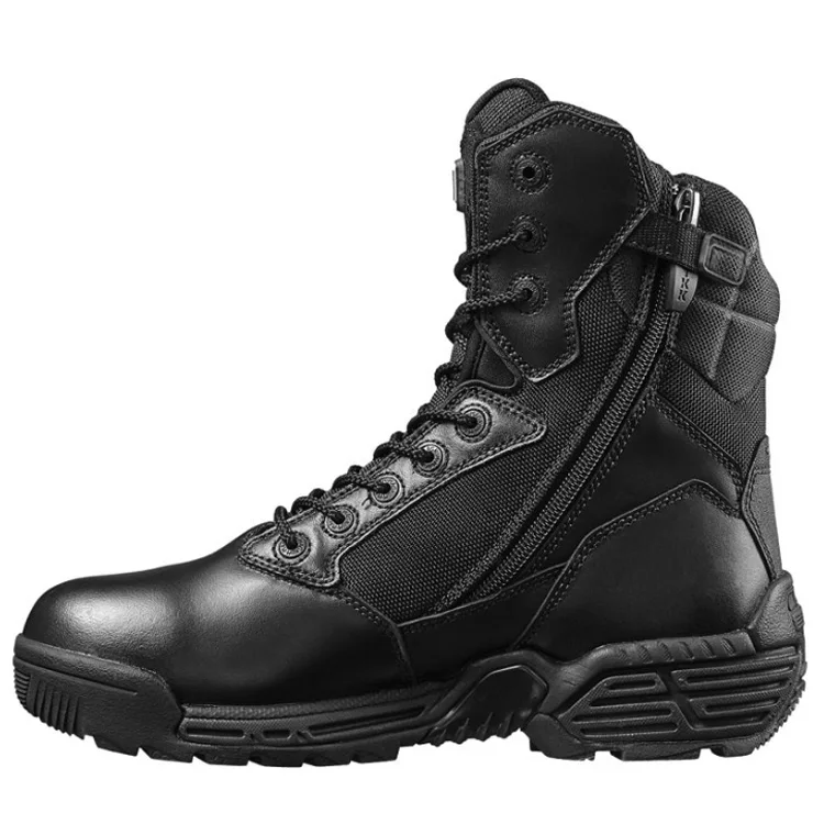 High Quality Black Safety Strength Stealth Force 8.0 Sidezip mountain outdoor boots