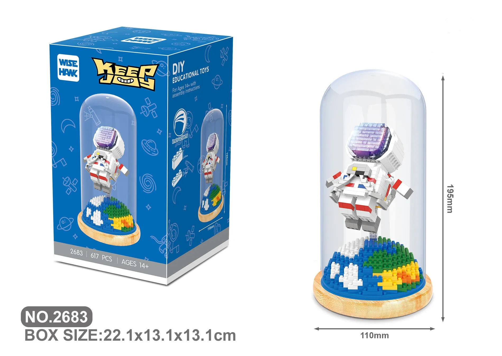 hand do mini particle micro drill aerospace toys Astronaut building blocks pieced space