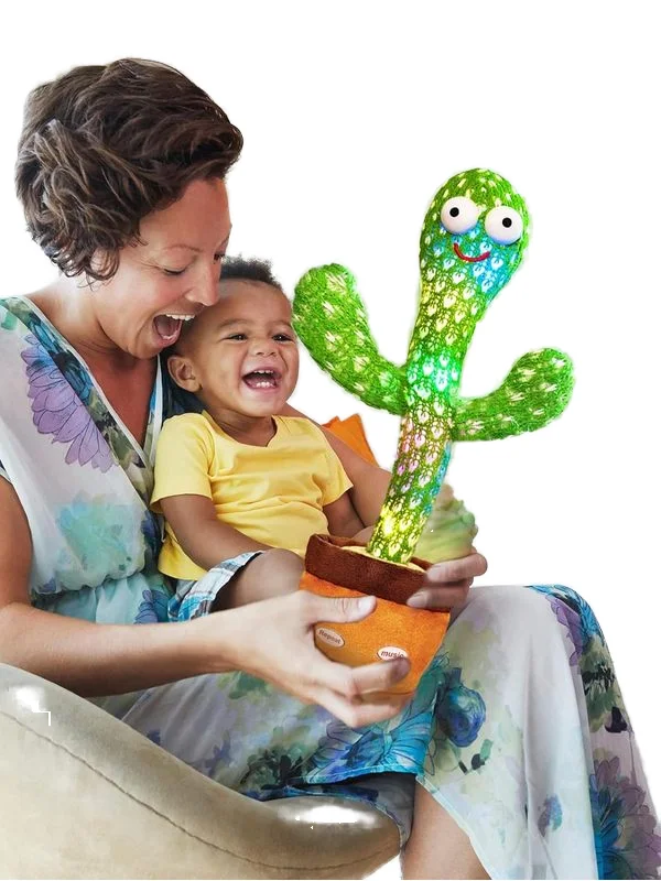2024 OEM Hot Selling Singing Dancing Saxophone Cactus Toys Recording Plush Toy Electric Soft Dancing Cactus Stuffed Toy