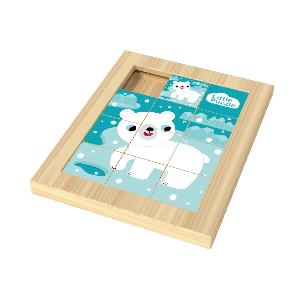Wooden Matching Block Puzzles for Kids Adults Custom Colorful Wooden Animal Jigsaw Puzzle