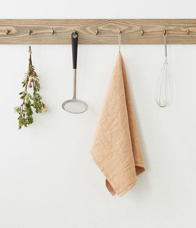 Simple northern Europe style Water washed 100% linen flax Tea towel/Napkin/Kitchen towel/Rag for cleaning