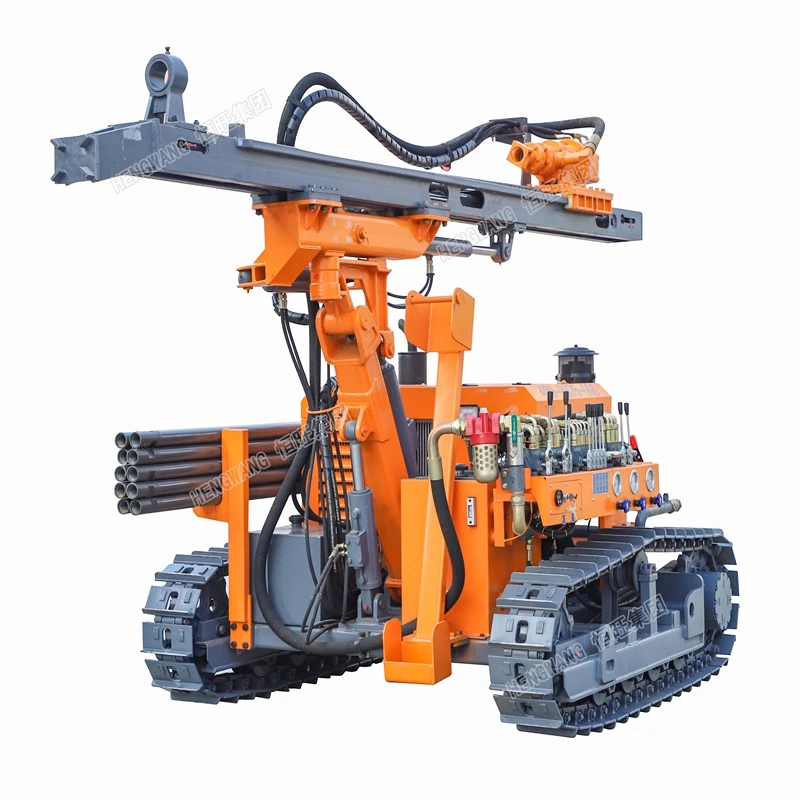 HENGWANG HW410 90mm blast hole drilling rig in underground mining and