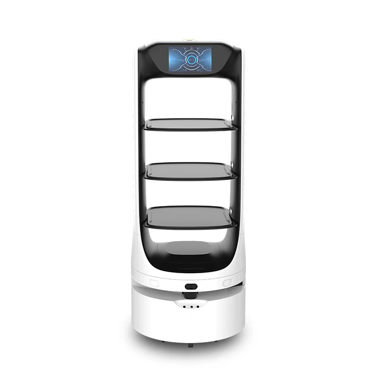 New arrival fully autonomous food delivery robot artificial intelligent restaurant waiter