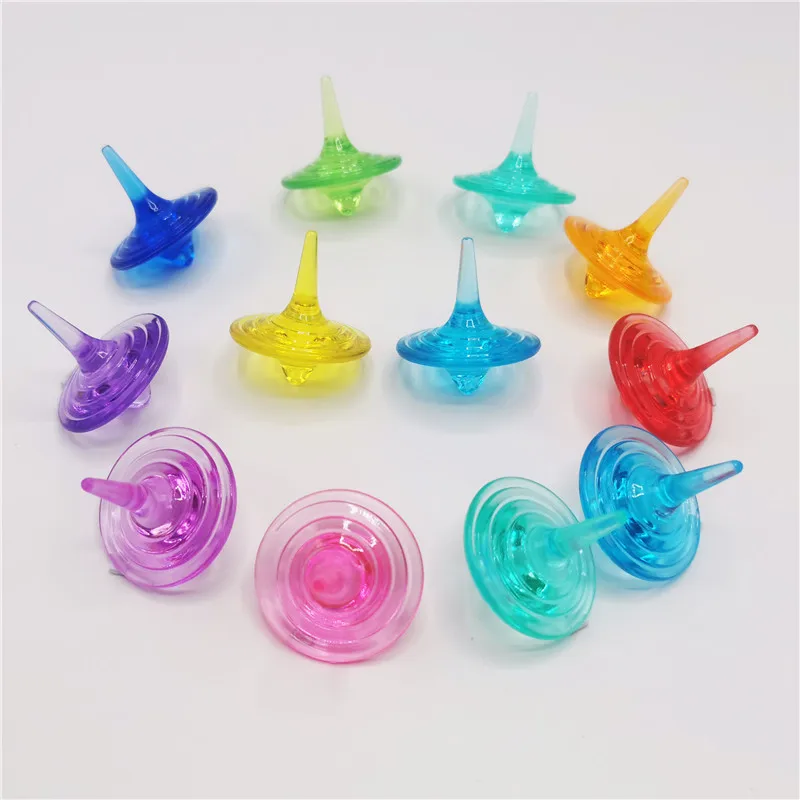 Hongzhi Spinning Tops Desktop Gyro kids Toys In Bulk Whosale Toy Gems Beads Cartoon Plastic Beads For Kid Birthday Toy