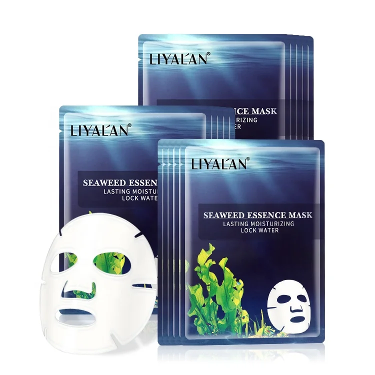 Best Seaweed Fiber Cotton Sheet Mask Natural Plant Extract Deep Moisturizing Facial Mask