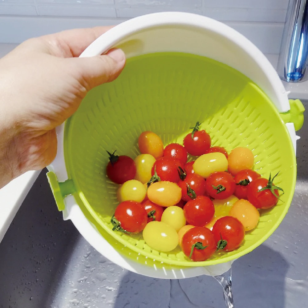 Cheap modern ceramic berry basket fruit plastic bowl with colander