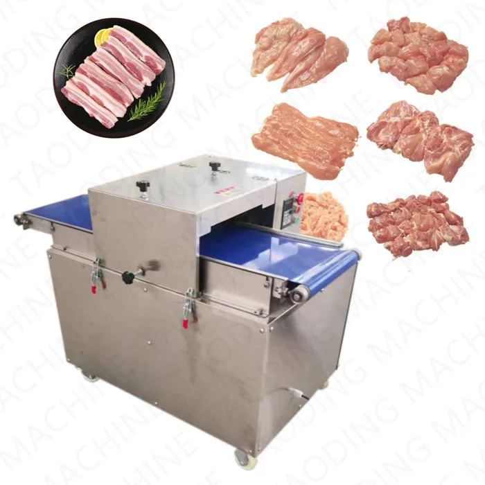 Houston Automatic fresh meat slicer chicken breast cutter pork meat strip cutting machine commercial beef meat slicing machine
