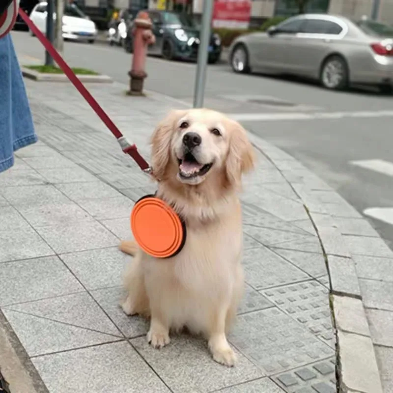 Hot Sell Amazon Collapsible Dog Bowl Foldable Expandable Cup Dish For Pet Cat Food Water Feeding Portable Travel Bowl