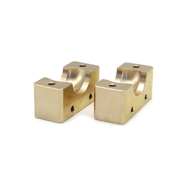 Custom Making Brass Fastenings Blocks Precise CNC Machined Brass Fixture On-demand CNC Milled Bronze Parts