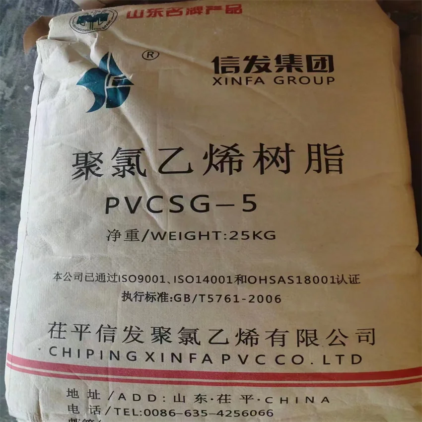 Xinfa Pvc Powder Polyvinyl Chloride Sg5 Pvc Resin