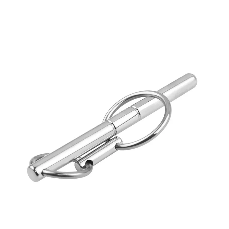 Stainless Steel double ring male urethral sound catheter penis plug urethral dilator for men