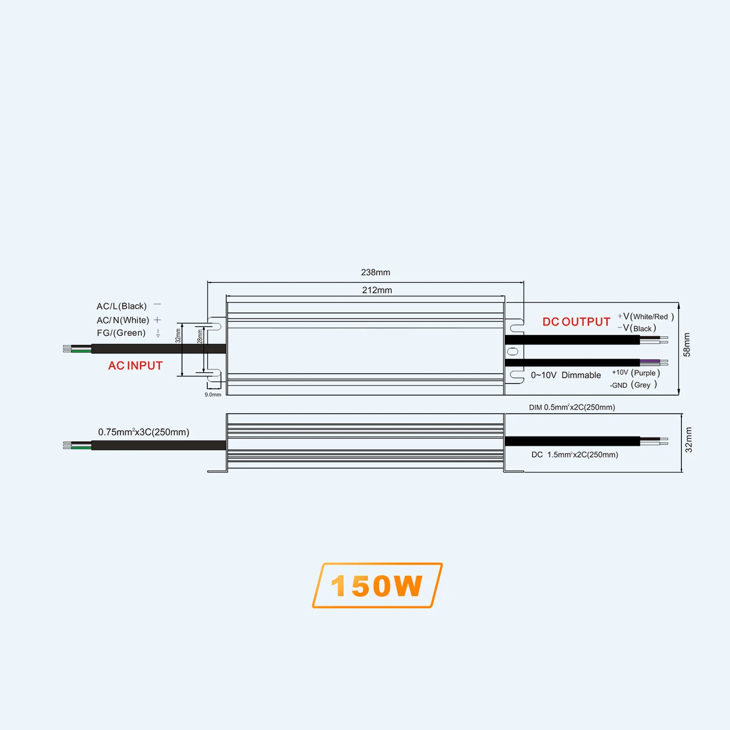 Wholesale Waterproof Ip67 Switching Power Supply 24V 150W Led Driver 200W Triac Dimming 100W Led Driver