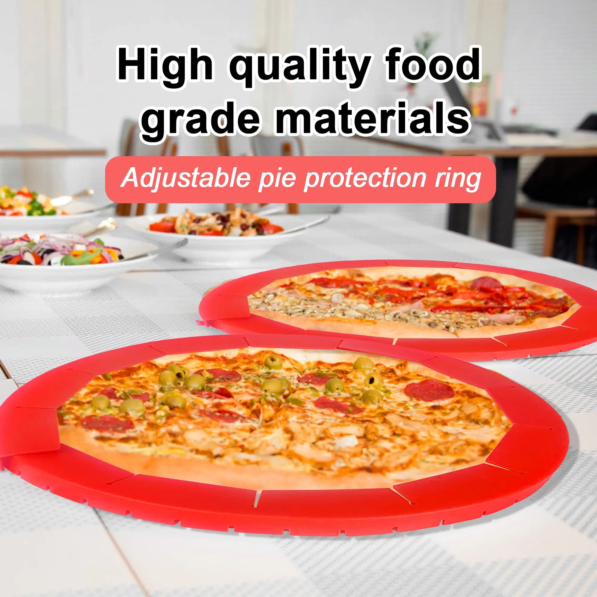 Adjustable Silicone Pie Crust Protector Shields for Baking Pie Crust Cover for Edges Cake Moulds Type Also for Soap Use
