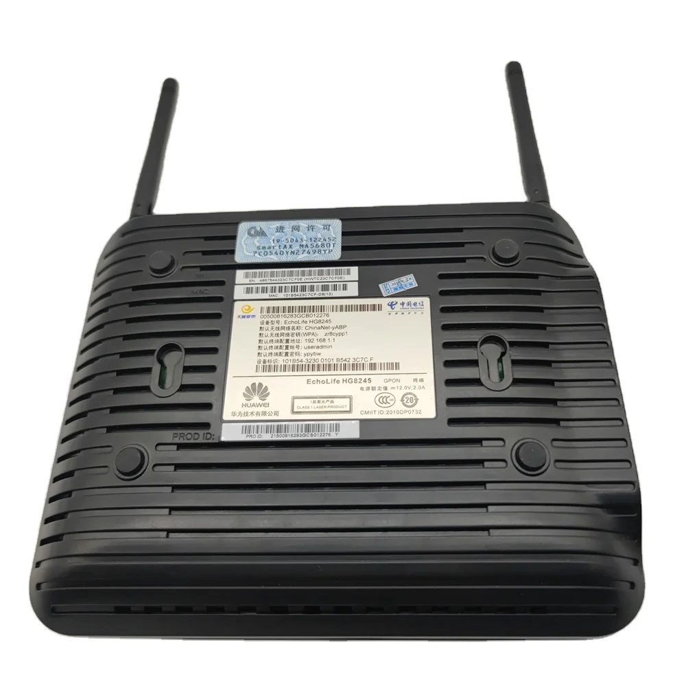HG8245 HG8245A for HUAWEI WIFI ONU XPON Cheap ONU 4FE+2TEL+2.4G WIFI Double Antennas 3DBI FTTH ONT