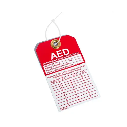 Factory direct Customized AED  Inspection & Status Record Tag aed monthly inspection checklist aed Maintenance Tag