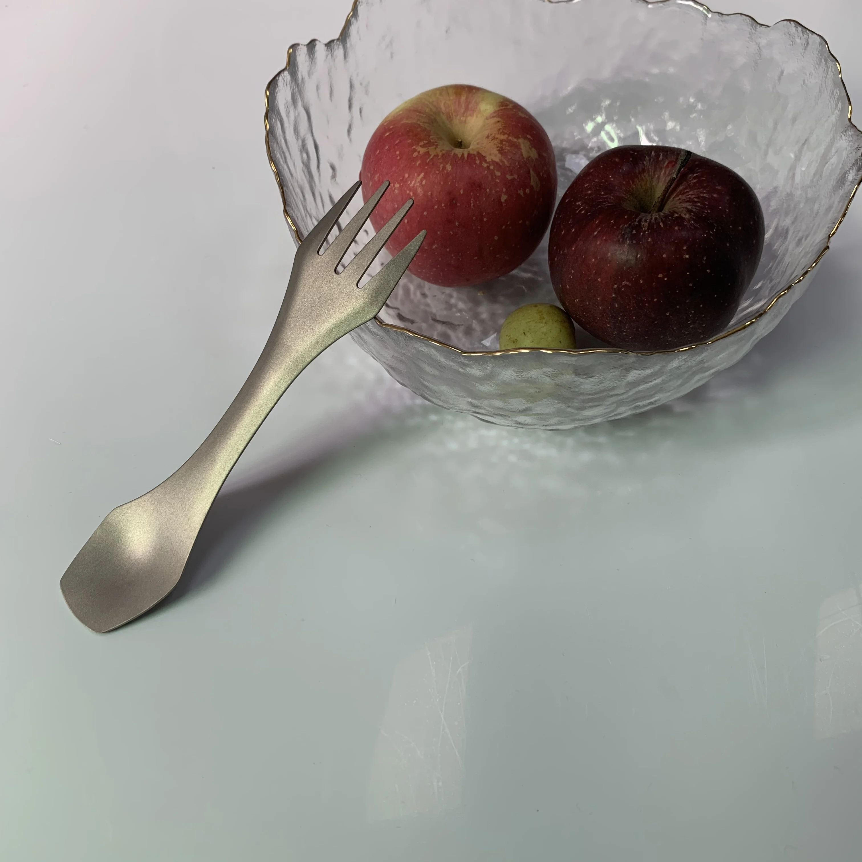 Титановая длинная ручка 8 7 дюймов суп Кемпинг Spork Экологичная кофейная